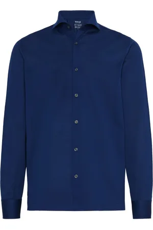 Boggi Milano Skjorte, Herre, Blå, L, Bomuld, Slim Fit Polo Shirt i Filo Di Scozia Piqué