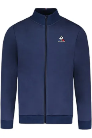 Le Coq Sportif Sweathshirts & Hoodies, Herre, Blå, M, Trøje med lynlås