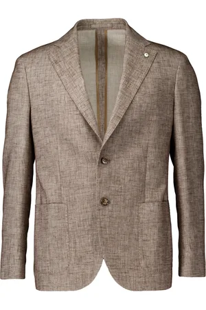 Lubiam Jakke, Herre, Brun, XL, Uld, Brun Colberts Stilfuld Blazer