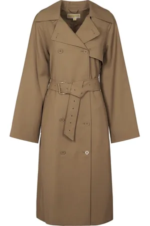 Michael Kors Frakke, Dame, Brun, S, Uld, Stilfuld Trenchcoat