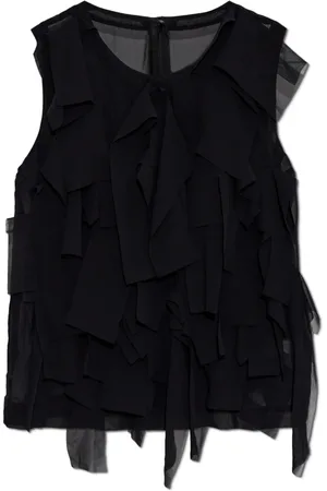 Comme des Garçons Top, Dame, Sort, S, Polyester, Rynket top