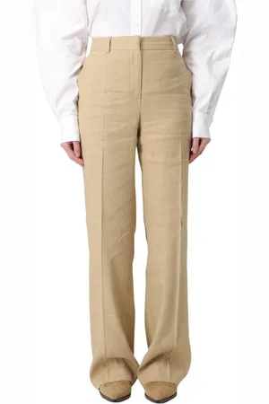 Alberta Ferretti Bukser, Dame, , M, Linned, Stræk Linned-Viskose Bukser