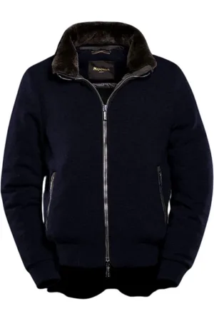 MOORER Jakke, Herre, Blå, 3XL, Uld, Bomber Jackets