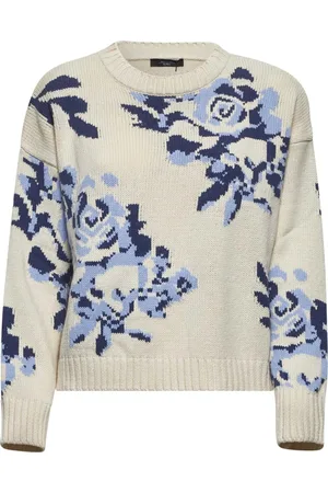 Max Mara Strik, Dame, Blå, S, Blå Sweater Kollektion