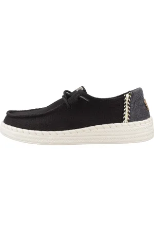 Hey dude Sko, Dame, Sort, 39 EU, Vævet Espadrille Snøresko