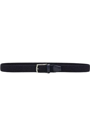 Silvano Biagini Tilbehør, Herre, Blå, 80 CM, Uld, Elastisk Alligator Bælte Nat