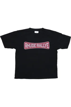 Rhude Top, Herre, Sort, 2XL, Bomuld, Rallye Tee med Urban Grafik