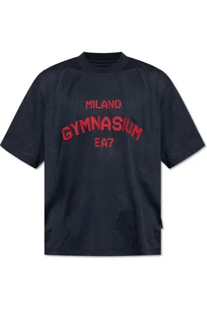 EA7 Top, Herre, Blå, L, Uld, T-shirt med logo