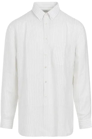 Saint Laurent Skjorte, Herre, Grå, XL, Uld, Cassandre Skjorte