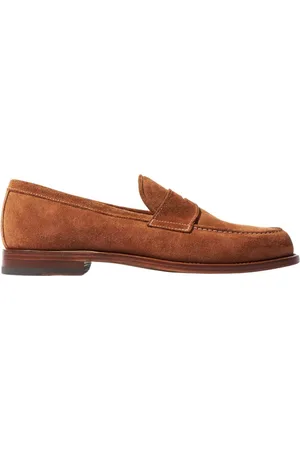 Scarosso Sko, Herre, Brun, 39 EU, Suede, Tan Suede Penny Loafer