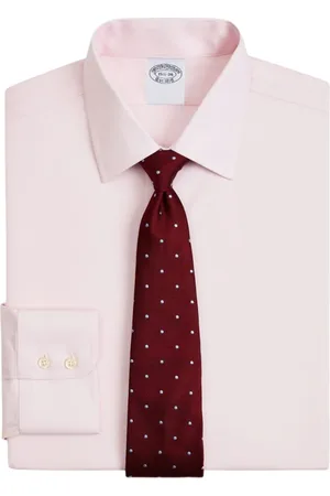 Brooks Brothers Skjorte, Herre, Lyserød, 2XL, Bomuld, Slim Fit Non-Iron Twill Skjorte med Ainsley Krave