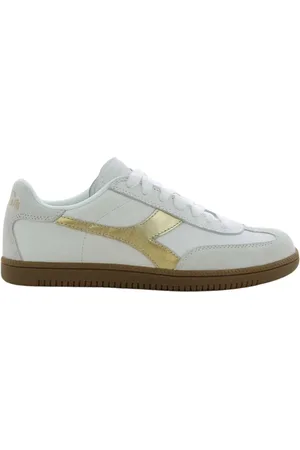 Diadora Sko, Dame, Hvid, 41 EU, Uld, Guld Trainer Dore Sko