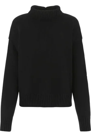Jil Sander Sweathshirts & Hoodies, Dame, Sort, S, Cashmere, Sort Oversize Cashmere Sweater