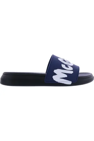Alexander McQueen Sko, Herre, Blå, 40 EU, Gummibånd Tøffel Sandaler