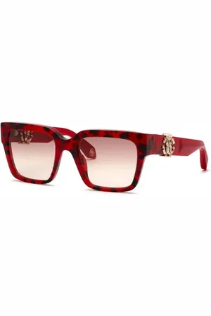 Roberto Cavalli Tilbehør, unisex, Rød, 54 MM, Firkantede solbriller