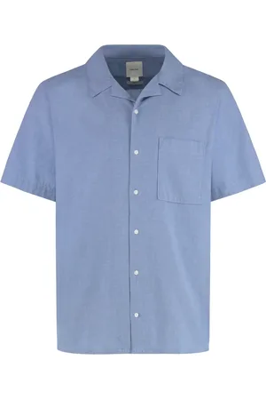 Calvin Klein Skjorte, Herre, Blå, L, Bomuld, Stretch Bomuld Skjorte, Boxy Fit