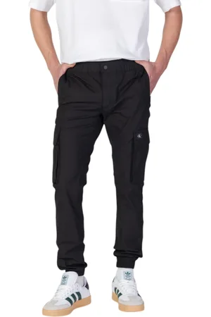 Calvin Klein Bukser, Herre, Sort, W31, Bomuld, Tapered Bukser Forår/Sommer Kollektion