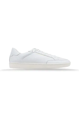 Saint Laurent Sko, Herre, Hvid, 40 EU, Læder, Læder Lace-Up Sneakers