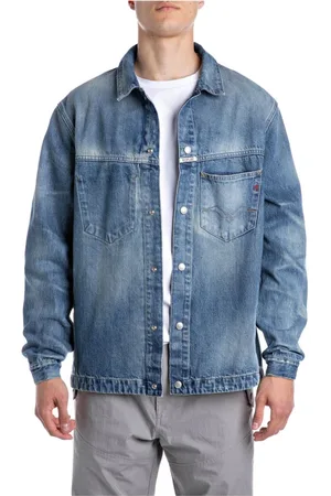 Replay Jakke, Herre, Blå, XL, Denim, Indigo Denimjakke