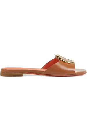 santoni Sko, Dame, Brun, 37 EU, Læder, Cognac Læder Slippers