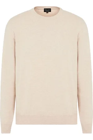 Giorgio Armani Strik, Herre, , 3XL, Corda Rundhals Pullover Sweater
