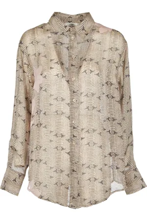 FORTE FORTE Bluser & Skjorter, Dame, , S, Trykt Dune Skjorte