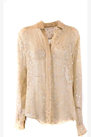 Saint Laurent Bluser & Skjorter, Dame, , M, Bomuld, Casual bomuldsskjorte