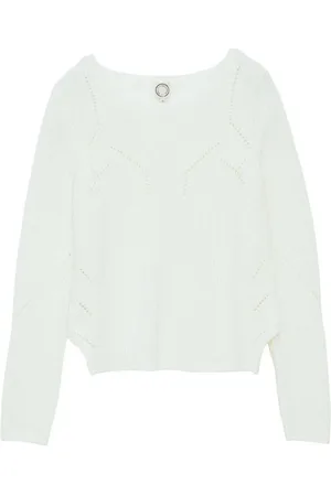 Inès de la Fressange Strik, Dame, , XS, Bomuld, Trendy Ecru Jumper