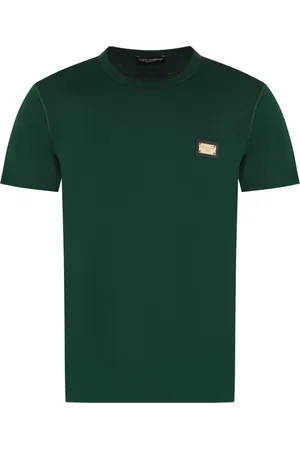Dolce & Gabbana Top, Herre, Grøn, XS, Bomuld, Ribbet bomuld T-shirt