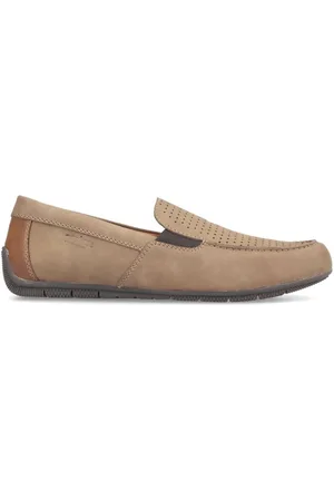 Rieker Sko, Herre, Brun, 44 EU, Læder, Brune Klassiske Lukkede Moccasin Loafers