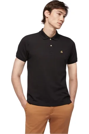 Brooks Brothers Top, Herre, Sort, M, Bomuld, Slim Fit Golden Fleece Stretch Supima Polo Shirt
