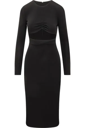 Dsquared2 Kjole, Dame, Sort, S, Elegant Viscose Midi Kjole