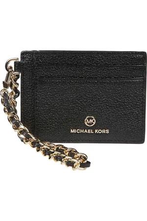 Michael Kors Tilbehør, Dame, Sort, ONE SIZE, Uld, Lille Kortholder med Kæde