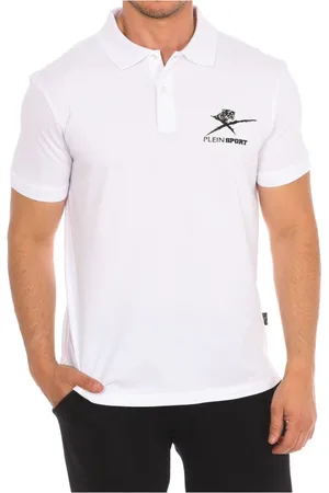 Philipp Plein Top, Herre, Hvid, M, Bomuld, Kortærmet Polo Skjorte