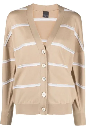 LORENA ANTONIAZZI Strik, Dame, , S, Bomuld, Hvid Strik Cardigan Casual Stil