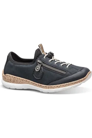Rieker Sko, Dame, Blå, 39 EU, Komfortable Mørkeblå Slip-On Sneakers
