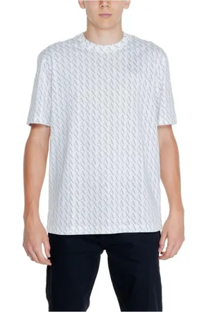 Armani Exchange Top, Herre, Hvid, 2XL, Bomuld, Klassisk hvid bomulds-T-shirt