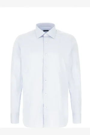 Ermenegildo Zegna Skjorte, Herre, Blå, 3XL, Uld, Stilfulde Skjorter Samling