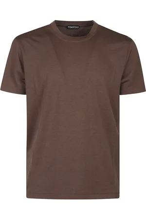 Tom Ford Top, Herre, Brun, XL, Bomuld, Afslappet Bomuld T-shirt