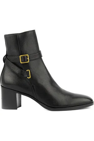 Saint Laurent Sko, Dame, Sort, 38 1/2 EU, Uld, Stilfulde ankelstøvler