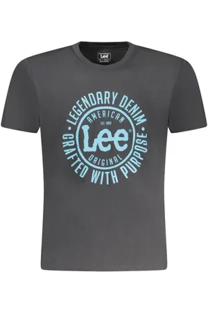 Lee Top, Herre, Sort, S, Bomuld, T-shirt med ikonisk logo print