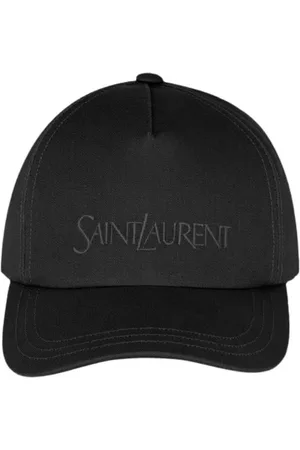 Saint Laurent Tilbehør, Herre, Sort, 59 CM, Bomuld, Broderet Logo Cap