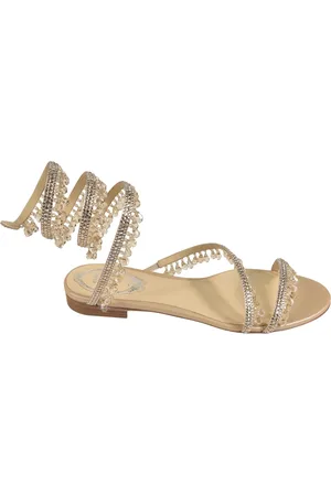 RENE CAOVILLA Sko, Dame, Gul, 37 EU, Elegante Sandaler til Kvinder