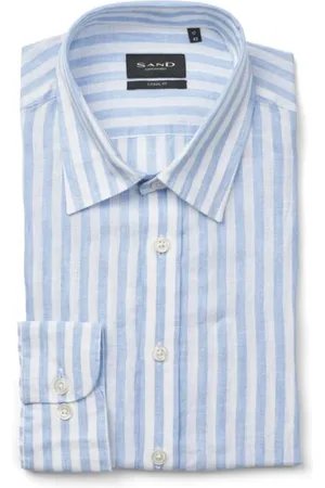 Sand Skjorte, Herre, Blå, 3XL, Bomuld, Formal Skjorte
