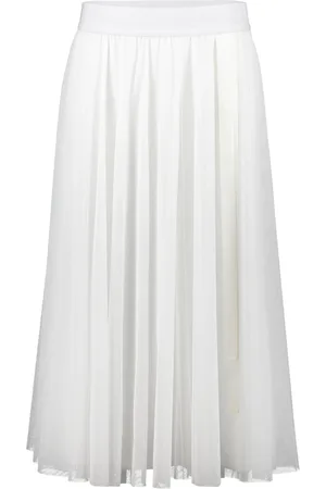 Vera Mont Nederdel, Dame, Hvid, L, Tyl, Lagdelt Tyl Nederdel Glamour Stil