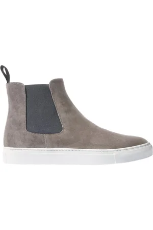 Scarosso Sko, Herre, Grå, 46 EU, Suede, Tommaso Grey Suede Platform Sneakers