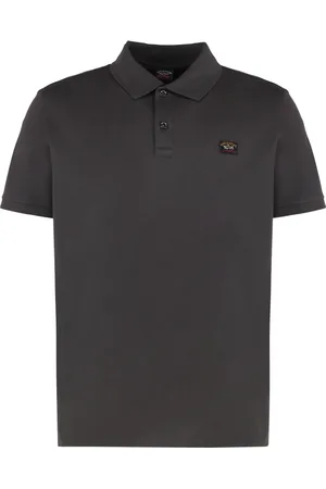 Paul & Shark Top, Herre, Grå, 6XL, Bomuld, Bomuld Polo Skjorte med Ribkanter