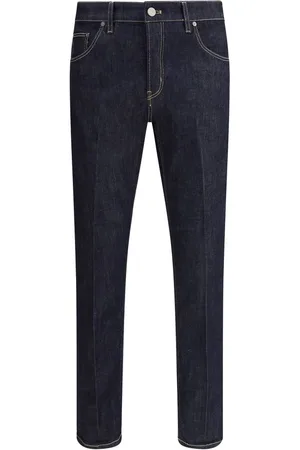 PT Torino Jeans, Herre, Blå, W33, Bomuld, Klassiske Straight Fit Jeans