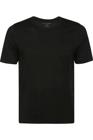Majestic Top, Herre, Sort, M, Bomuld, Sort halværmet T-shirt i lyocellblanding