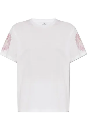 Paul Smith Top, Dame, Hvid, L, Bomuld, T-shirt med tryk